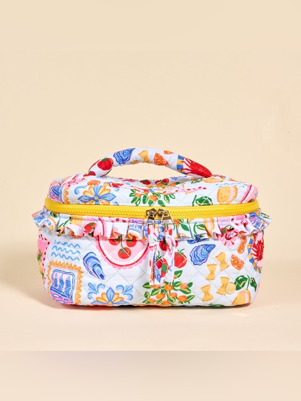 The Darling Effect Ciao Bella Glam & Go Quilted Cosmetic Bag NWT